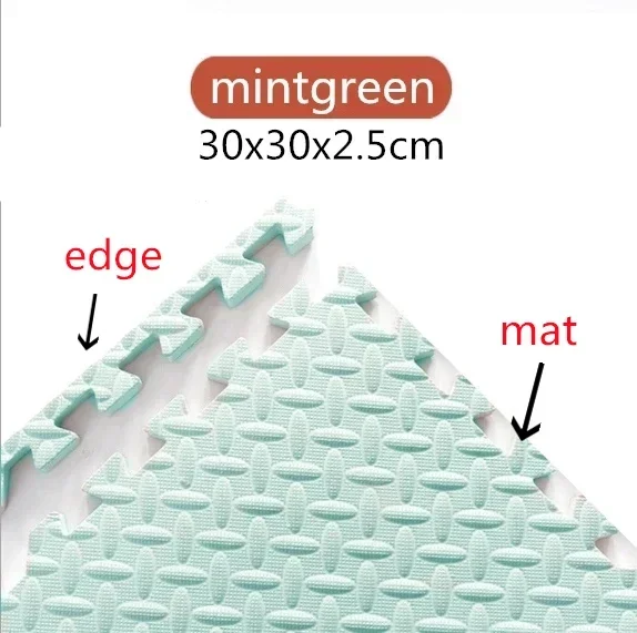 2.5Cm Dikke Baby Puzzel Matten Speelkleed Kids Grijpende Tegels Speelgoed Tapijt Zachte Klimmen Pad Eva Woonkamer Tatami spelen Matten: green