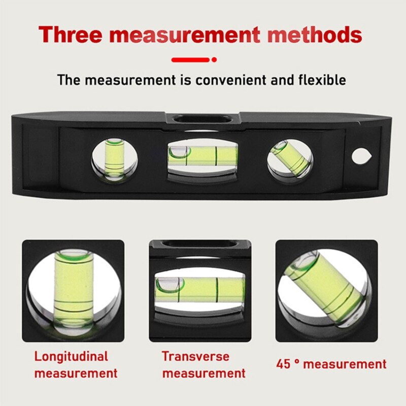 6 inches Tor pedo Level Magnetic Box Level with 180 90 45 Degree Bubble Level Portable Measuring Tool Multipurpose B85C