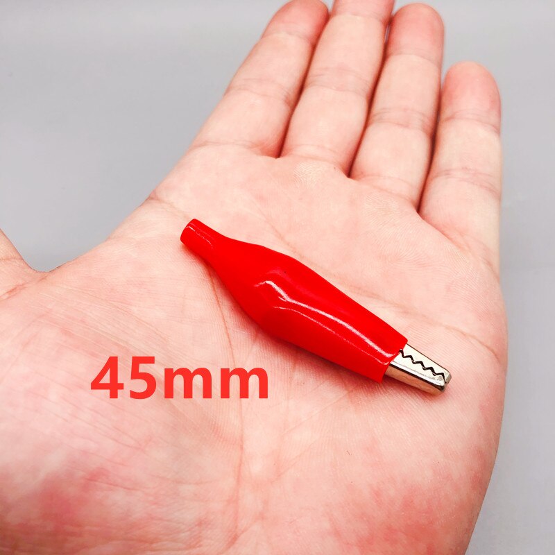 10pc Alligator Clips Electrical DIY Test Leads Alligator Double-ended Crocodile Clips Roach Clip Test Jumper Wire 28mm 35mm 45mm