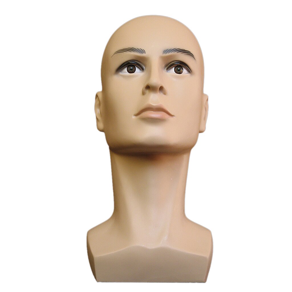 1Pcs Mannelijke Mannequin Hoofd Met Schouders, Hoed Display Pruik Training Make Model Hoofd