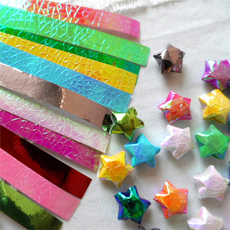 80 kpl helmiäisvärinen gradientti väri onnentähdet origami värikkäät origami askartelupaperit tee itse scrapbooking askartelukoristeet