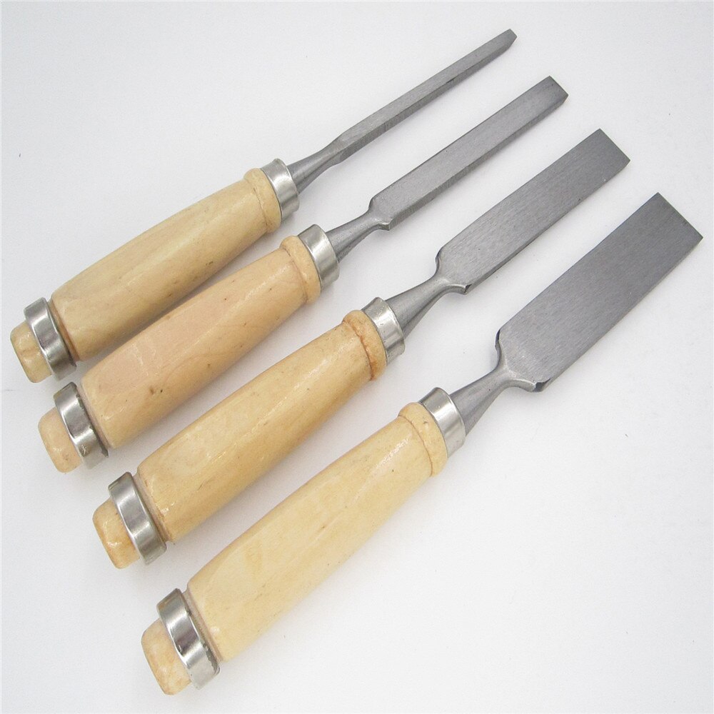 4pcs Woodwork Wood Carve Woodcarve Gouge Chisel Sculpture Craft Woodcut Art Artist Carpenter Chip Carpentry Mortise