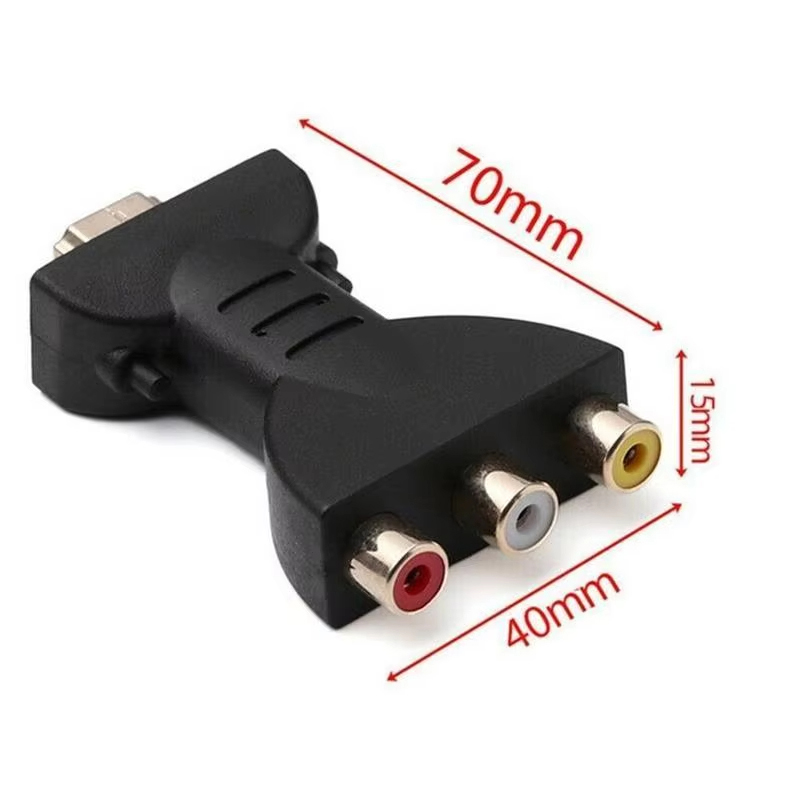 Hdmi til av gullbelagt hdmi-kompatibel hann  to 3 rgb rca video- og lydadapter hdmi 2av- komponentkonverterkontakt for hdtv dvd