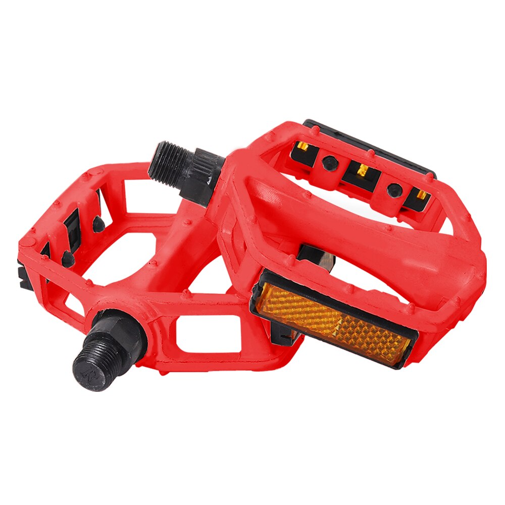 Vélo Ultra-léger pédales de vélo vtt partie de vélo pédale cyclisme en alliage d'aluminium Ultra-léger creux plat Cage pédales pièces de vélo: red