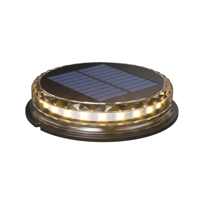 Ground Lamp IP65 Waterproof Landscape Light Disk Lights Gutter 17 LED Durable Buried Light Garden Decking Solar Power: 1pcs
