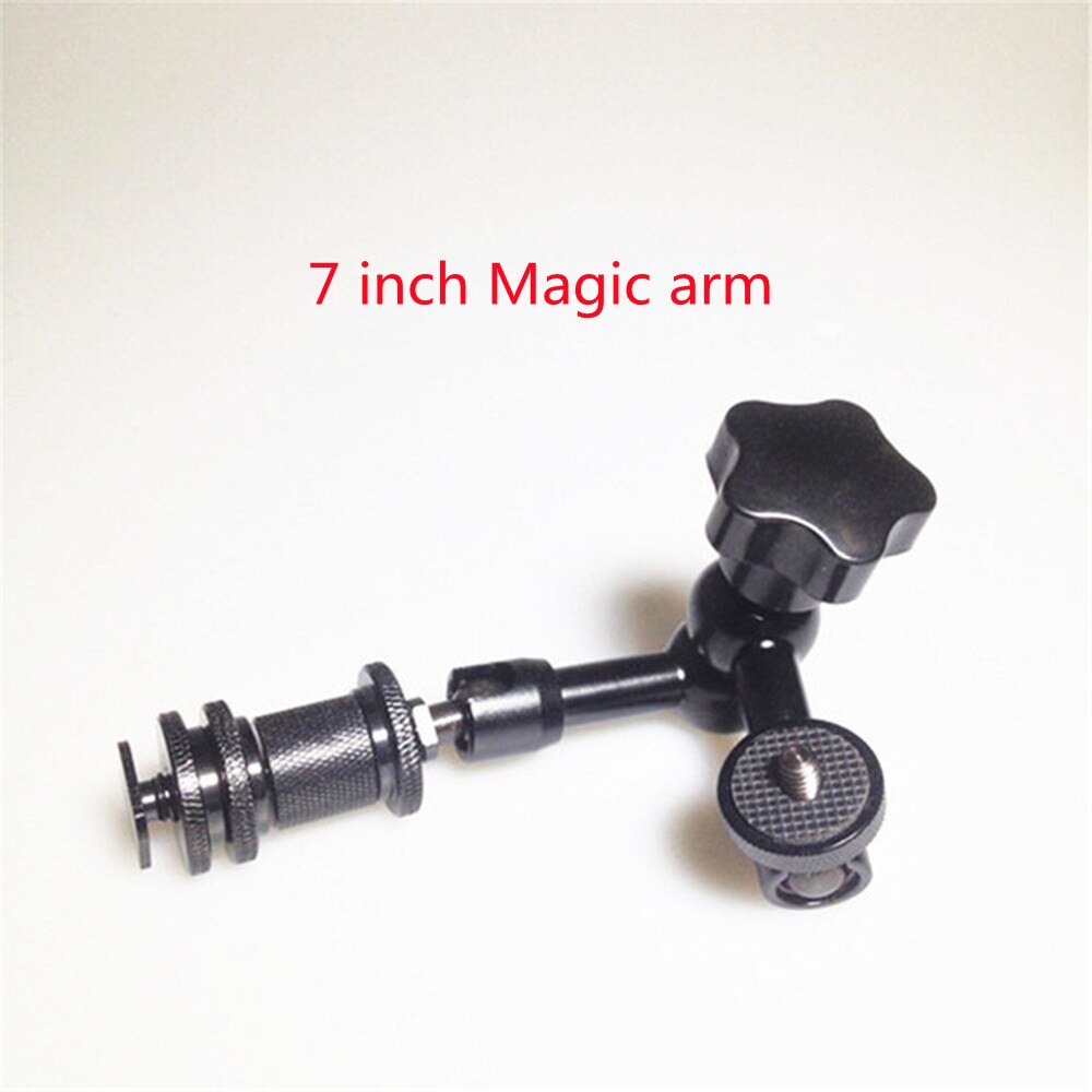 Articulating Friction Magic Arm Wall Holder Clamp Mount for Connecting Camera and Monitor LED Light Flash Microphone Camera: C