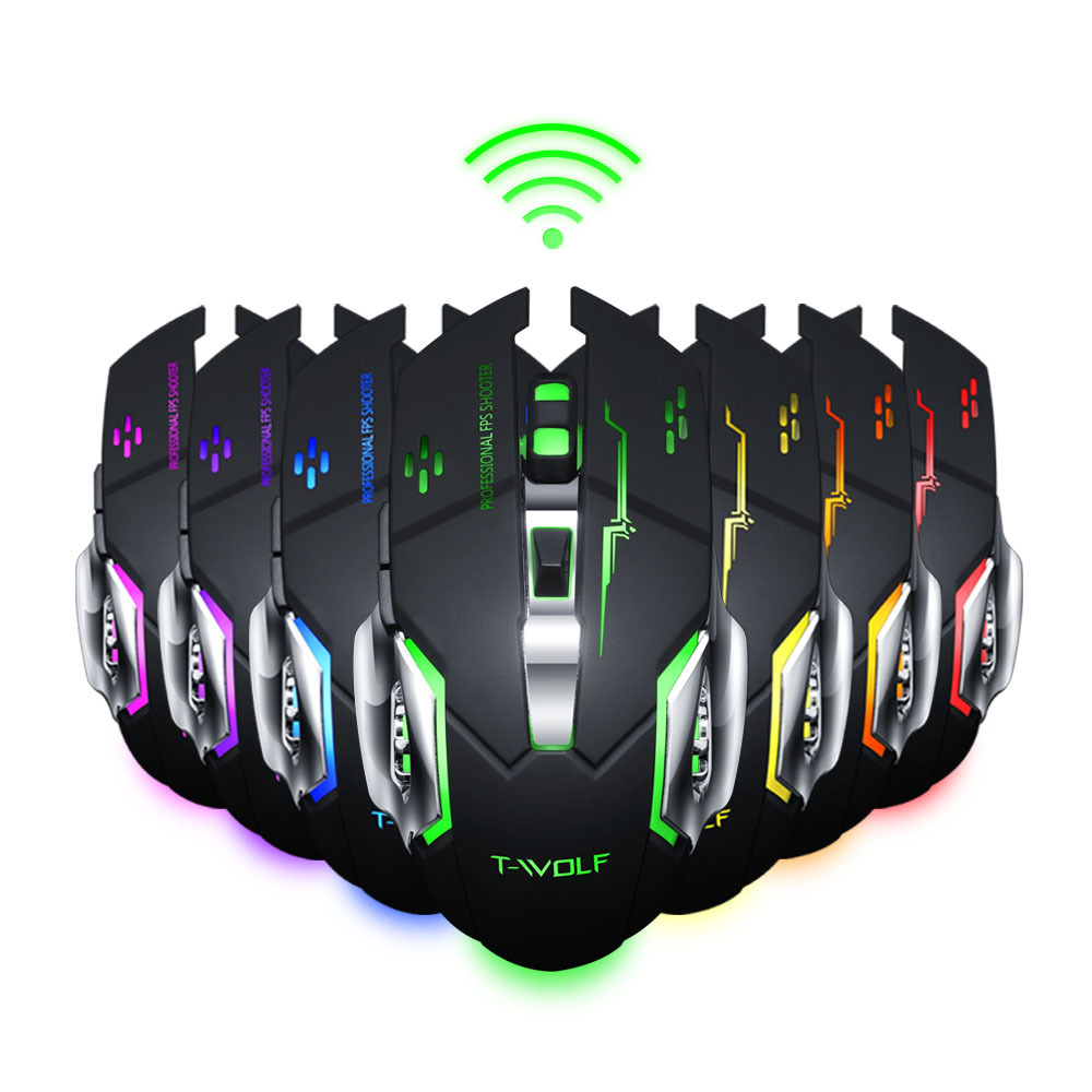 Nowy 2.4Ghz Wirelss przenośny wyciszony Bluetooth podwójny tryb mysz świecąca gra Laptop telefon PC Pad telefon uniwersalny Raton inalambrico myszy