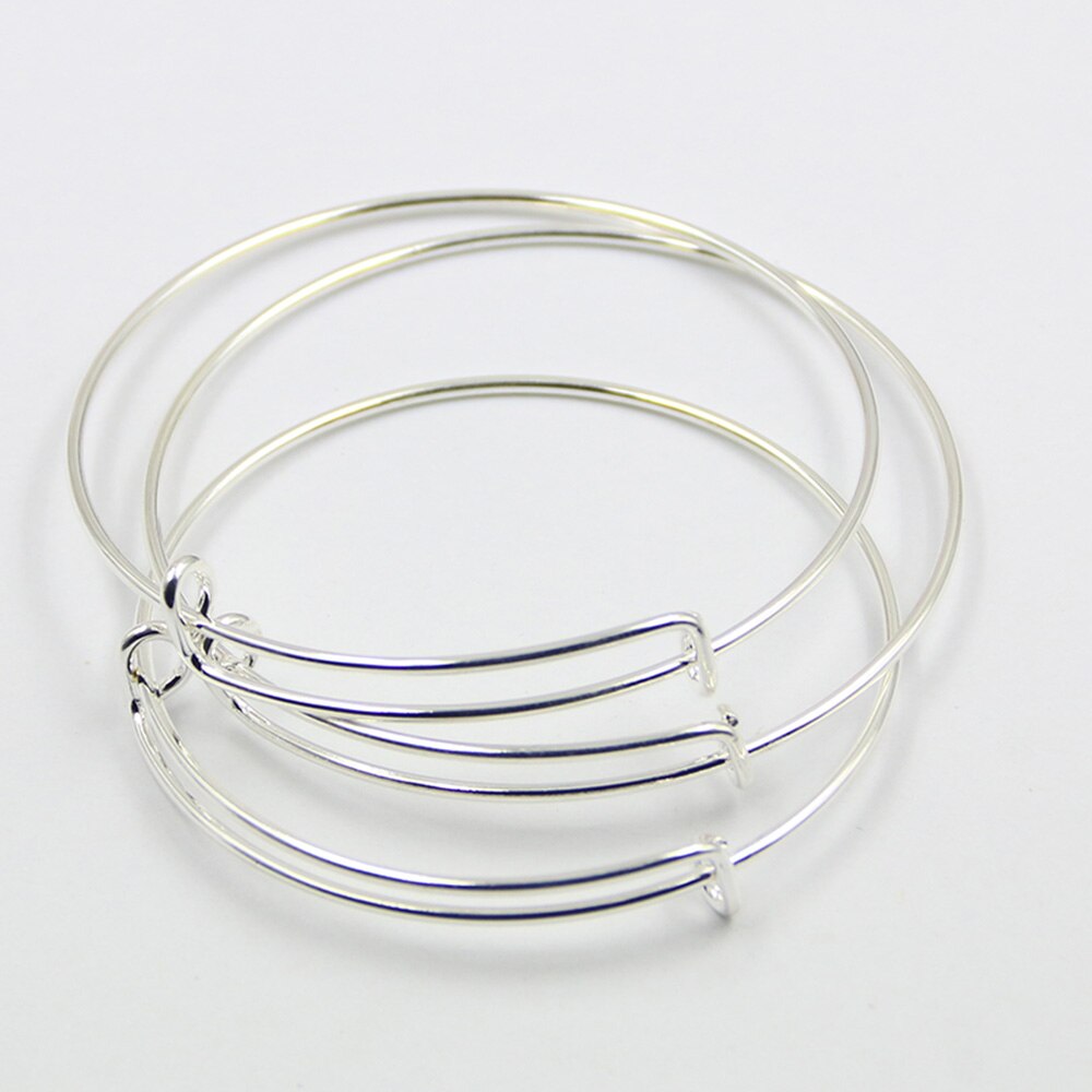 10 pièces en alliage 3 couleurs extensible fil Bracelet réglable breloque Bracelet Bracelet bricolage Bracelet