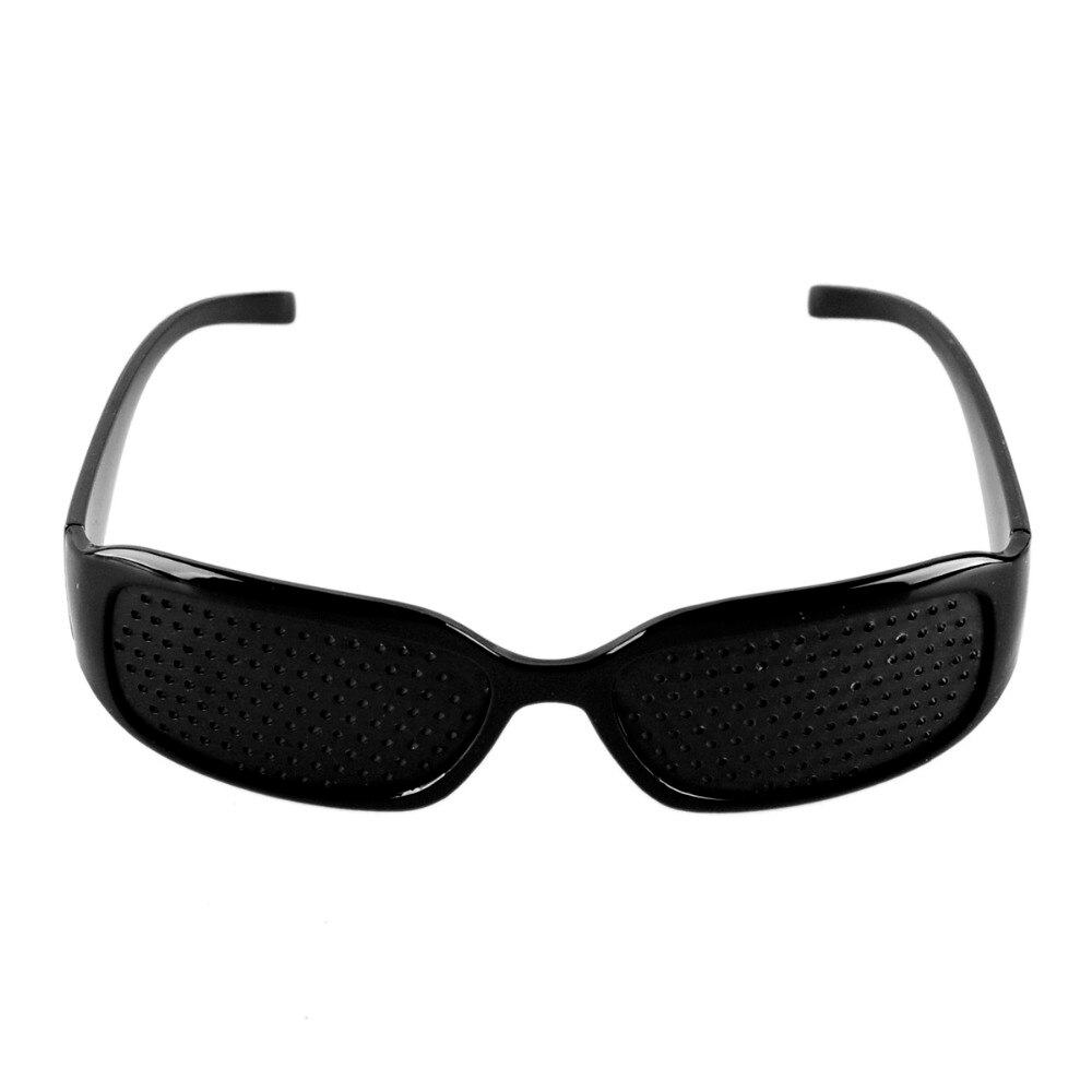 Black Unisex Vision Care Pin hole Eyeglasses pinhole Glasses Eye Exercise Eyesight Improve Plastic Natural Healing Cheap