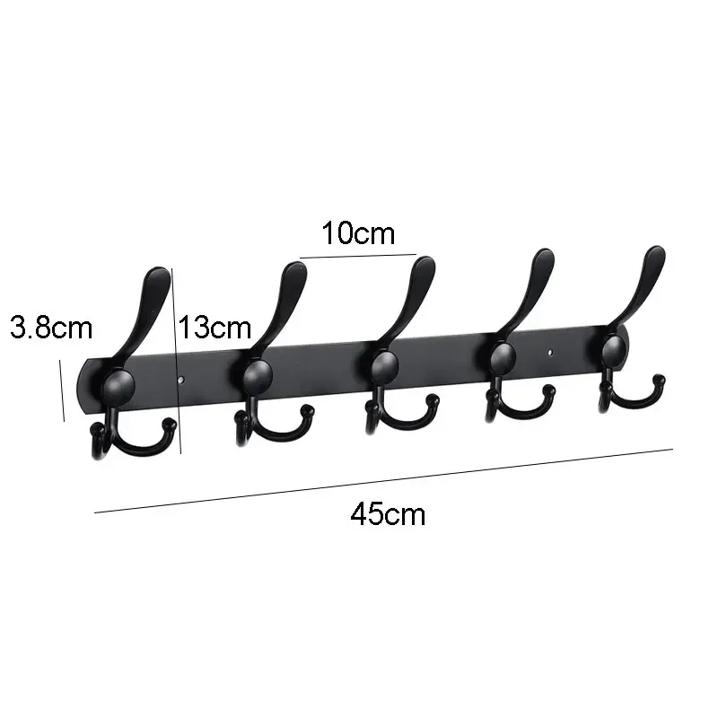 5-Haken-Badezimmer-Hakenhalter aus Edelstahl zur Wandmontage, Handtuch, Kleidung, Mantel, Hütte, Halfter, Flur, Schlafzimmer, Küche, Lagerregal