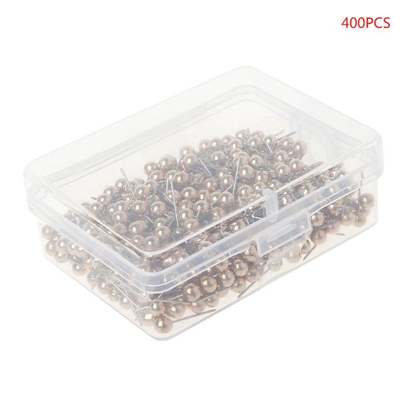 Chinchetas de punta de acero con cabeza redonda de plástico, 400 Uds., chinchetas de pulgar de mapa, Pin, suministros escolares de oficina G92E: GD