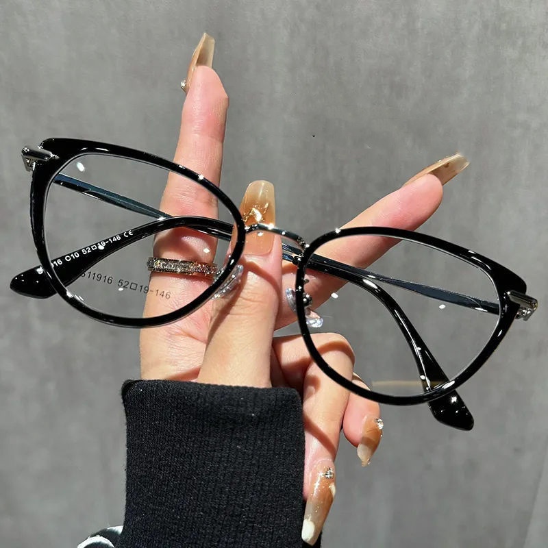 Damenmode Katze Auge Myopiebrille unisex Blaulicht blockierende Computerbrille Trendige Nahsichtbrille 0-1.0-4.0
