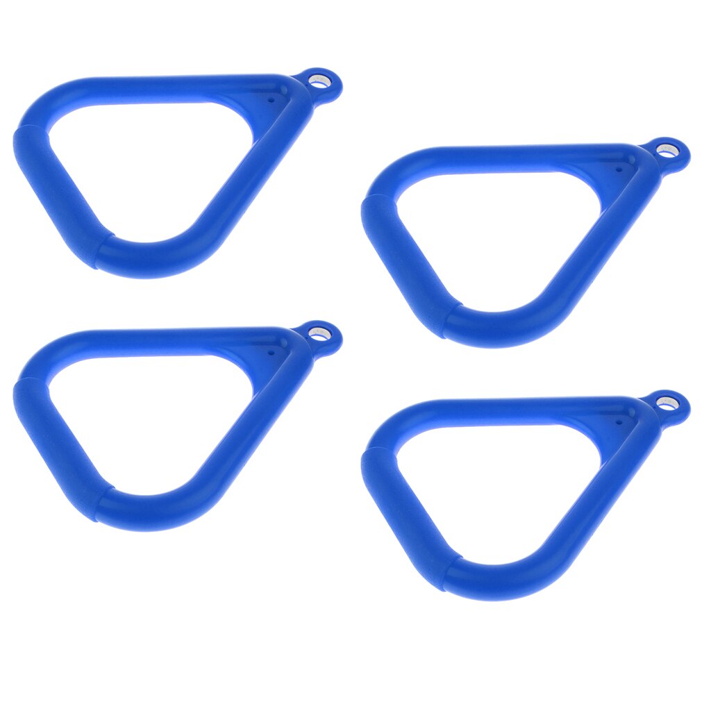 Outdoor Trapeze Gym Rings Plastic Coated Ring Swing Set Replacements Blue