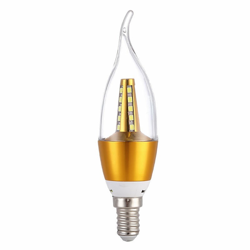 10Pcs Led Lamp Kaars E14 E27 5W 7W 9W 12W Golden Aluminium Lamp Ac 220V Lamp Cool Warm Wit Lampada Bombillas Lumiere Lampara: YELLOW / RGB / 5w