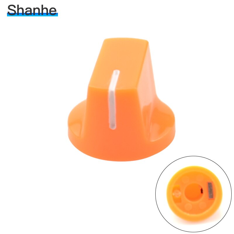 Manopola potenziometro albero diametro 6mm per pentole: Arancione