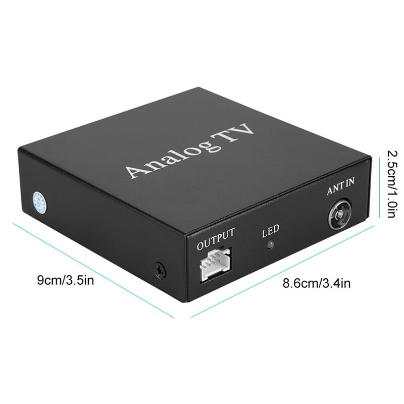 Kit Receptor de Tv analógica de Dvd móvil para coche, sintonizador de Tv, caja de señal fuerte con mando a distancia para Tv analógica de coche, 12V