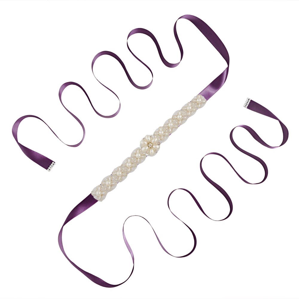 ZMS155 argent strass ceinture de mariage robe de mariage ceinture ceinture de mariée demoiselle d'honneur ceinture ceinture pour robe de soirée diamant ceinture: purple