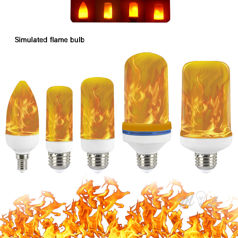Led Gesimuleerde Vlam Lamp 5W 9W 15W E14 E27 B22 85-265V Luces Thuis Elektronische accessoires Vlam Lamp Vlam Effect Lampen Lampada