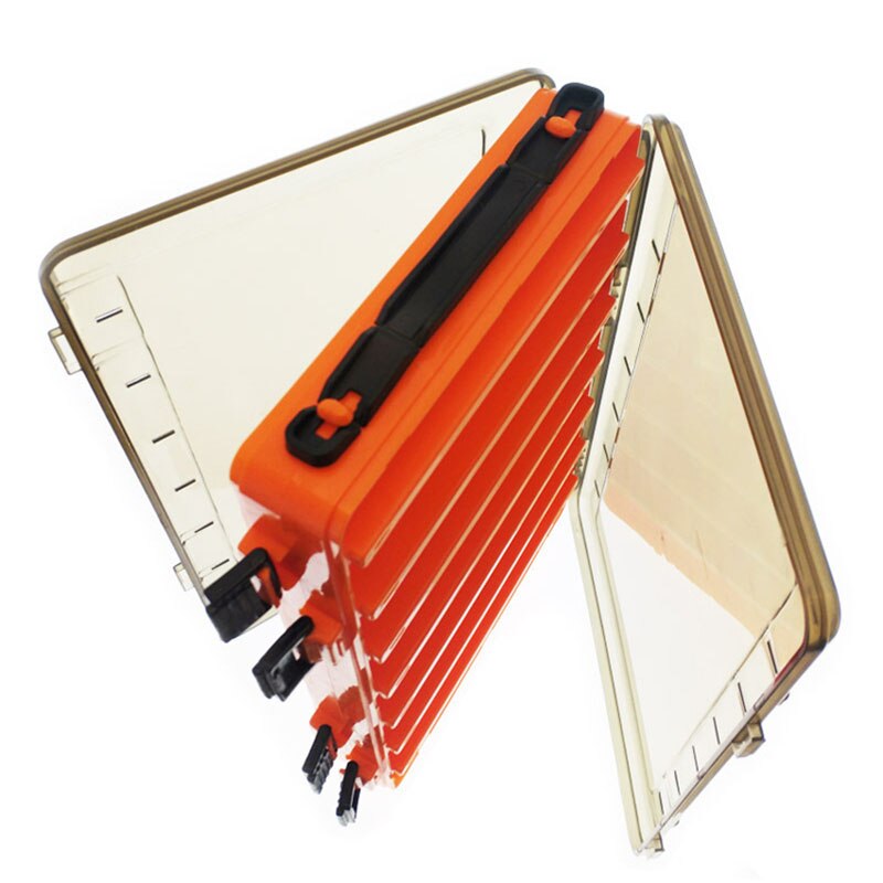 Double-Sided 14 Grid Fishing Tackle Box Sea Fishing Reservoir Fishing Box High-Strength Fishing Bait Box Fishing Accessory Box