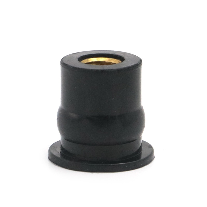 10 stykke universal motorcykel  m6 6mm gummi brønd møtrik forrude vindskærm kåbe brønd møtrik bolte skrue 1/2 &quot; wellnut