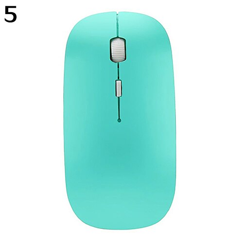 Portable Mini 1200 DPI USB Optical Wireless Computer Mouse 2.4G Receiver Slim Thin Mause Ergonomic Mice for Laptop PC: Mint Green