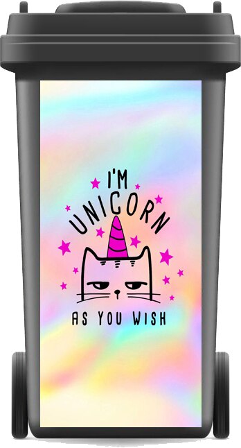 Modern Adhesive Removable Waterproof Sticker Decals Rubbish bin trash can Cover sticker Ktichen 120liter 240liter: 3 / 37x82cm(For240liter)