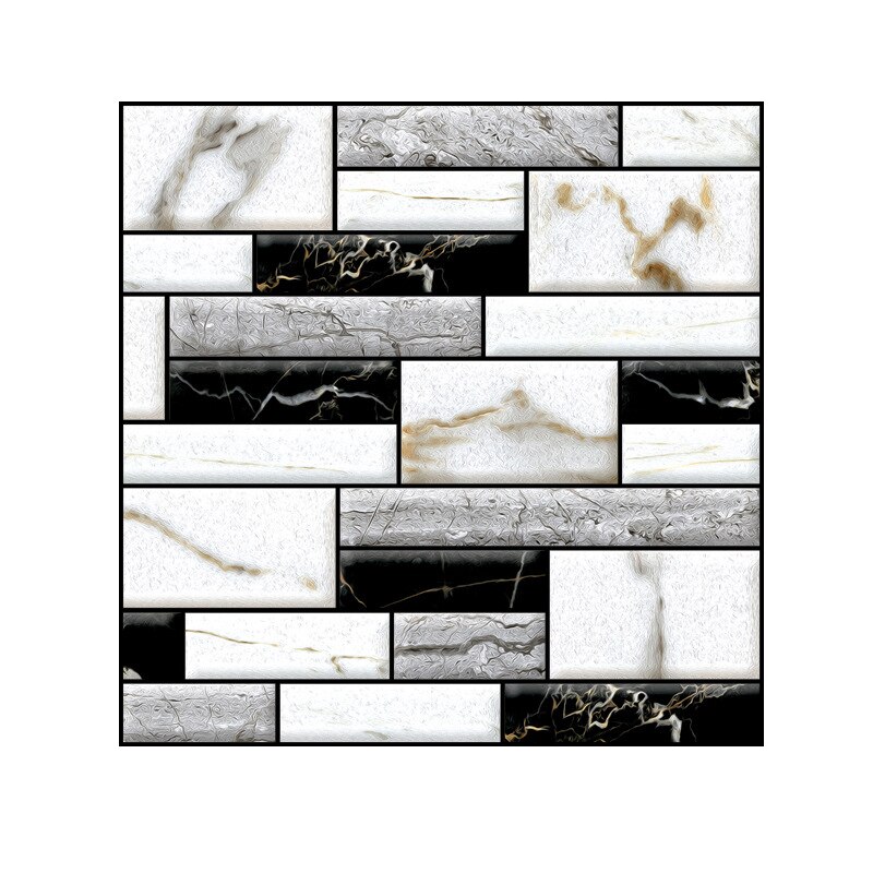 Marble pattern wall stickers 3D stereo stickers self-adhesive wallpaper background wall retaining wall decoration resta