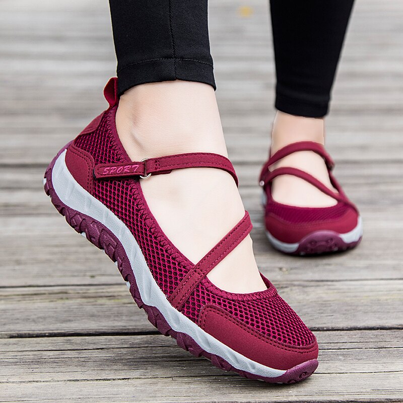 Women Sports Tennis Shoes Air Mesh Athletic Sneakers for Female Lightweight Flexible Trainers Shoes Chaussures Femme Mother Shoe: 7