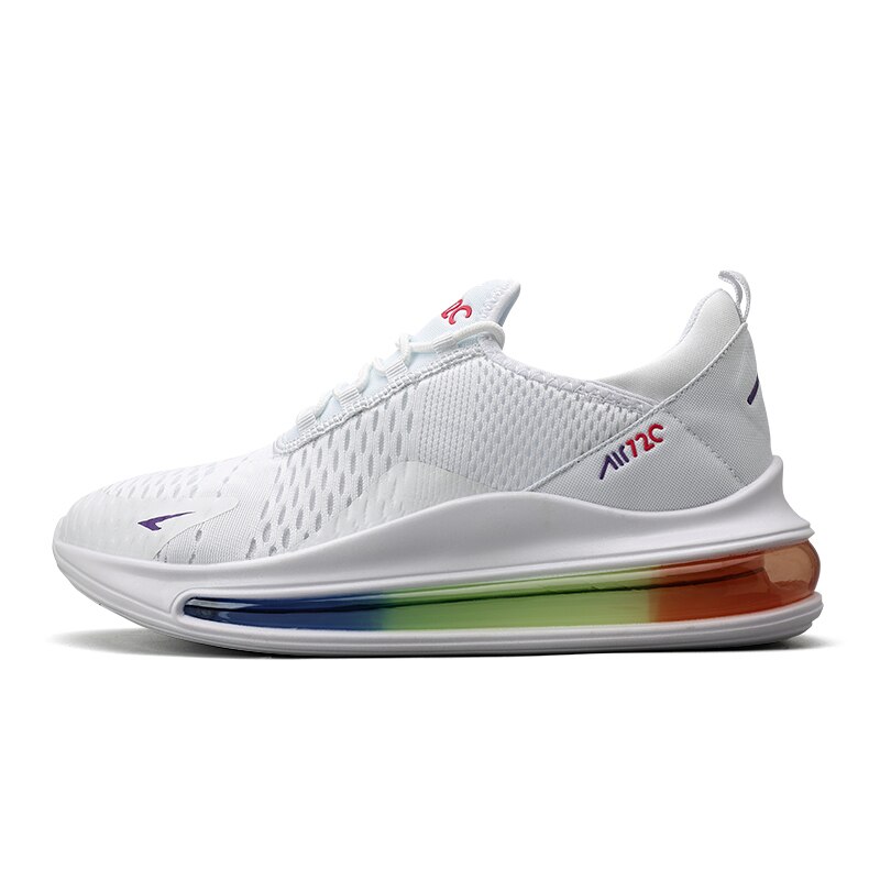 OBLYSTEP-zapatillas de deporte Air Cushion para hombre, Tenis informales de malla transpirable, para caminar, Max 720: Blanco / 39