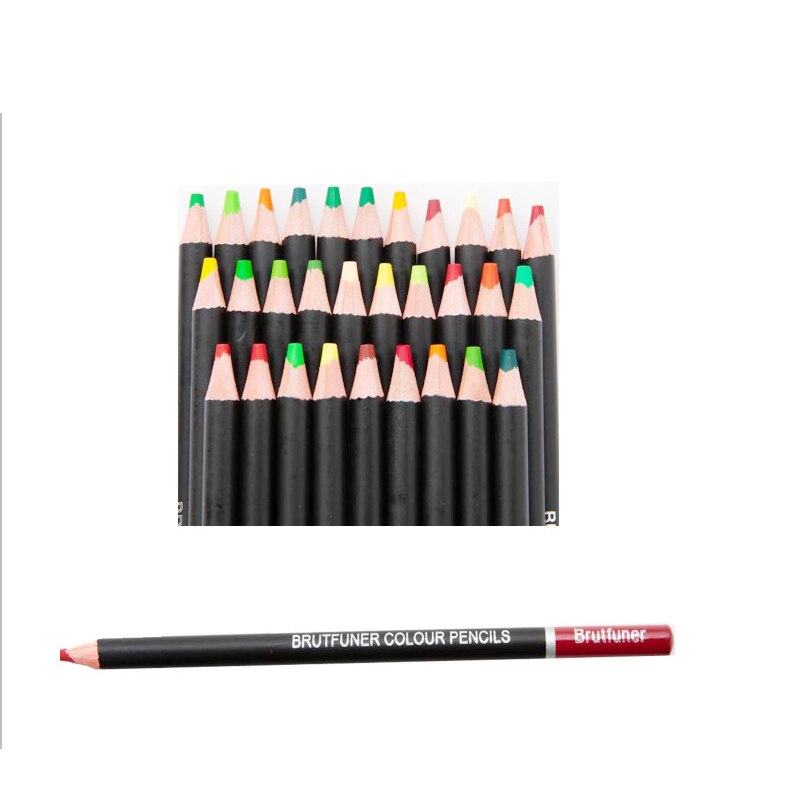 Brutfuner 72/120/180 Color Oil Color Pencils Set Tin Box Wood Sketching Colored Pencil For School Art Supplies