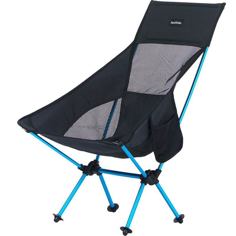 Naturehike udendørs foldbar høj rygstol picnic fiskestole fold op strandstol bærbar campingstol sammenklappelig lejrsæde