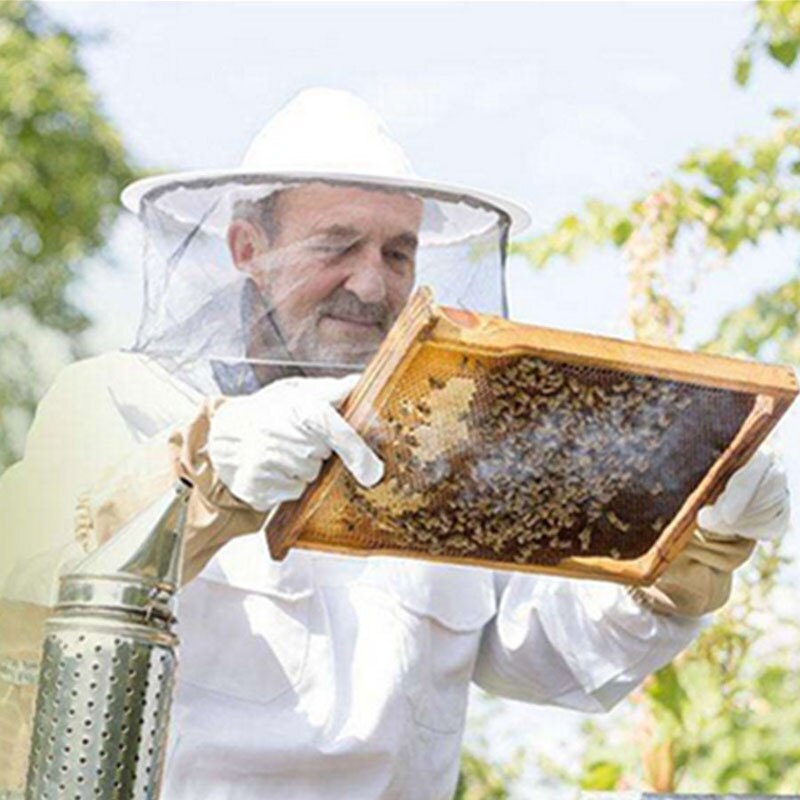4 In 1 Beekeeping Protective Equipment Set Bee Keeping Suit Hat Gloves Tools Kit 45X45X2cm TB