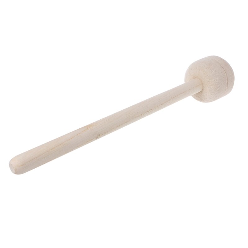 1pc paukenstokken, precussion drumstokken, zachte vilten kop, houten handvat