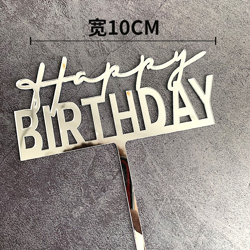 Acrylic Happy Birthday Cake Topper Baby Shower Party Cake Topper Children and Cake Decoration Party Supplies: SL4