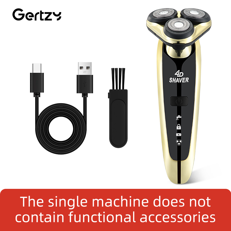 Electric Razor for Men - Rechargeable, Wet/Dry Shaver with USB Charging, Perfect Father's Day: Gold
