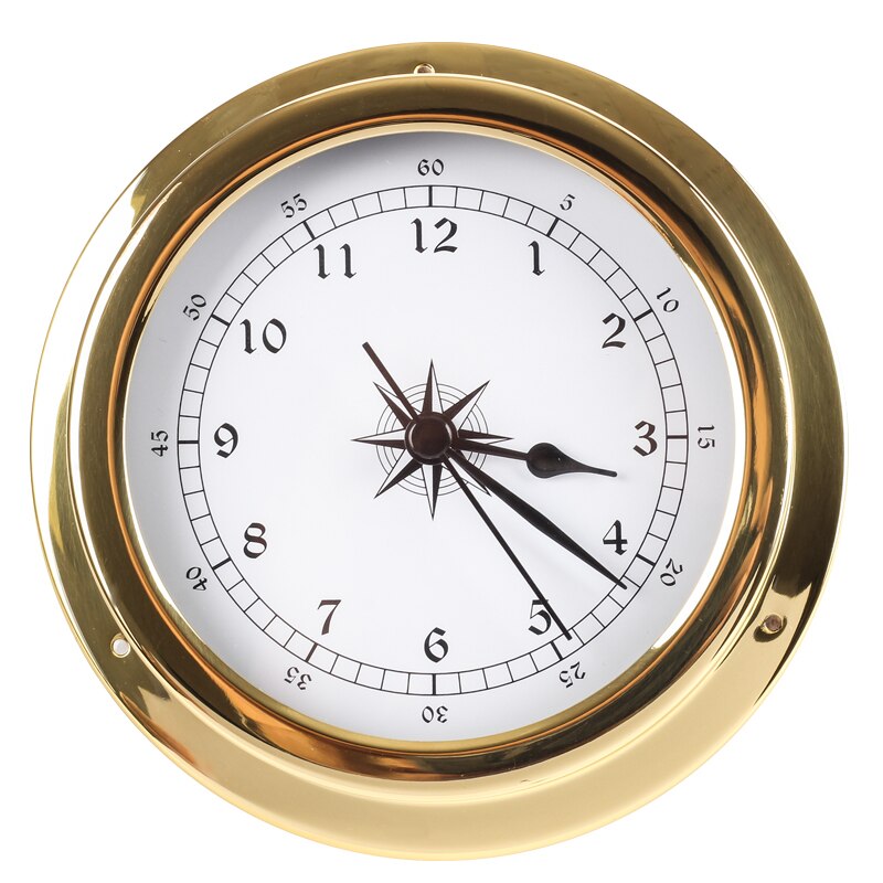 1 st mässing väska väderstation barometer temperatur hygrometer klocka och klocka tid 145mm 1-6 modell att välja  b91456: 145mm klocka