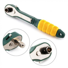 Wrench Tools Mini 1/4 Head Screwdriver Pole 6.35mm Inner Hexagon Ratchet Socket Green Carbon Steel Wrench Home Improvement