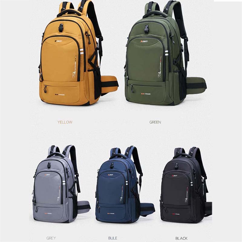 75L Unisex Men's Backpack Travel Back Pack Sports Bag Nylon Outdoor Trekking Rucksack Hiking Climbing Cycling Backpack for Male