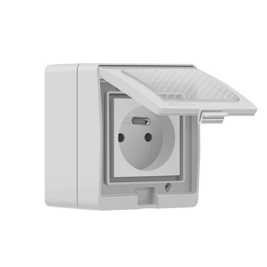 SONOFF S55 WIFI inteligente a prueba de agua enchufe inalámbrico APP Control Home Socket EU Francia estándar AC100-240V
