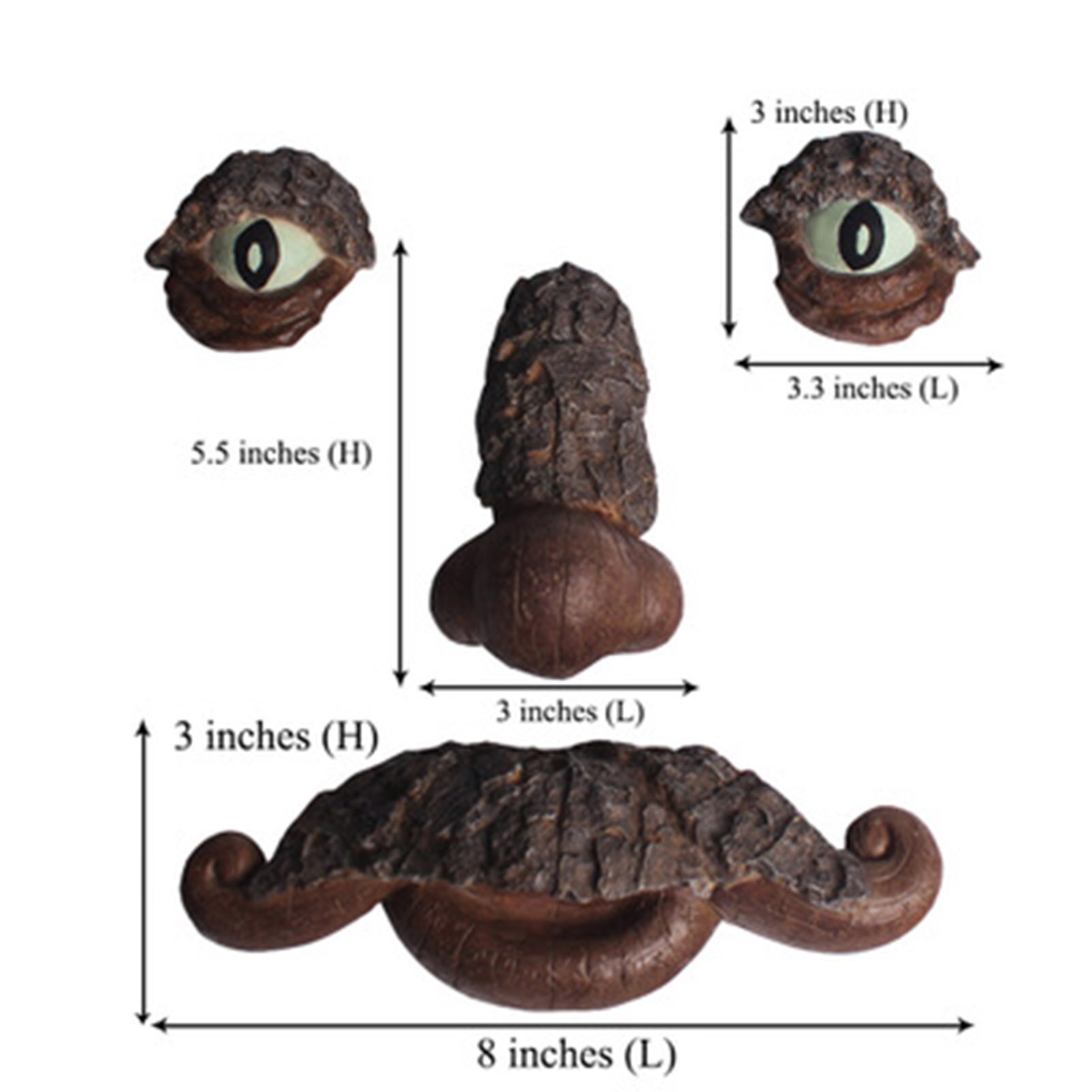 Old Man Tree Hugger Garden Peeker Yard Tree Sculpture Outdoor Art Funny Old Man Tree Face Whimsical Home Wall Decoration