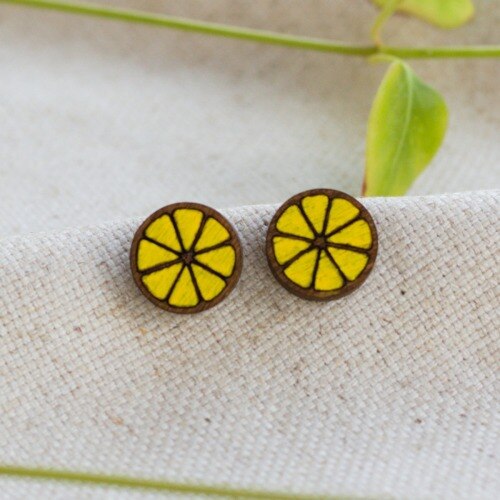 IOGA Citrus Earrings - Yoga Inspired Jewelry - Lightweight Dangle Earrings