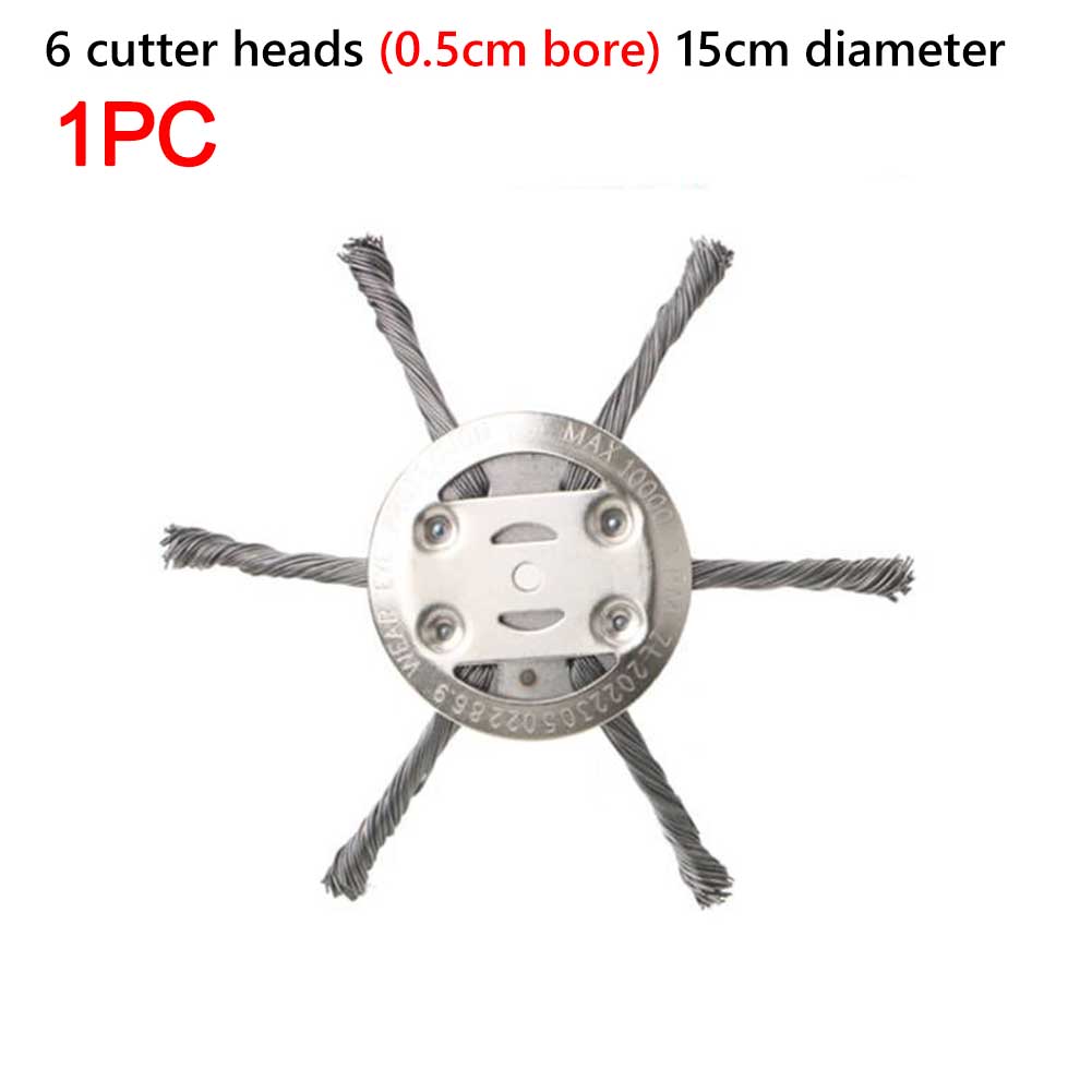 Cabezal de corte de césped resistente al desgaste, disco de deshierbe de alambre de acero anticorrosión, accesorios de cortacésped para césped de acera de patio: Marrón