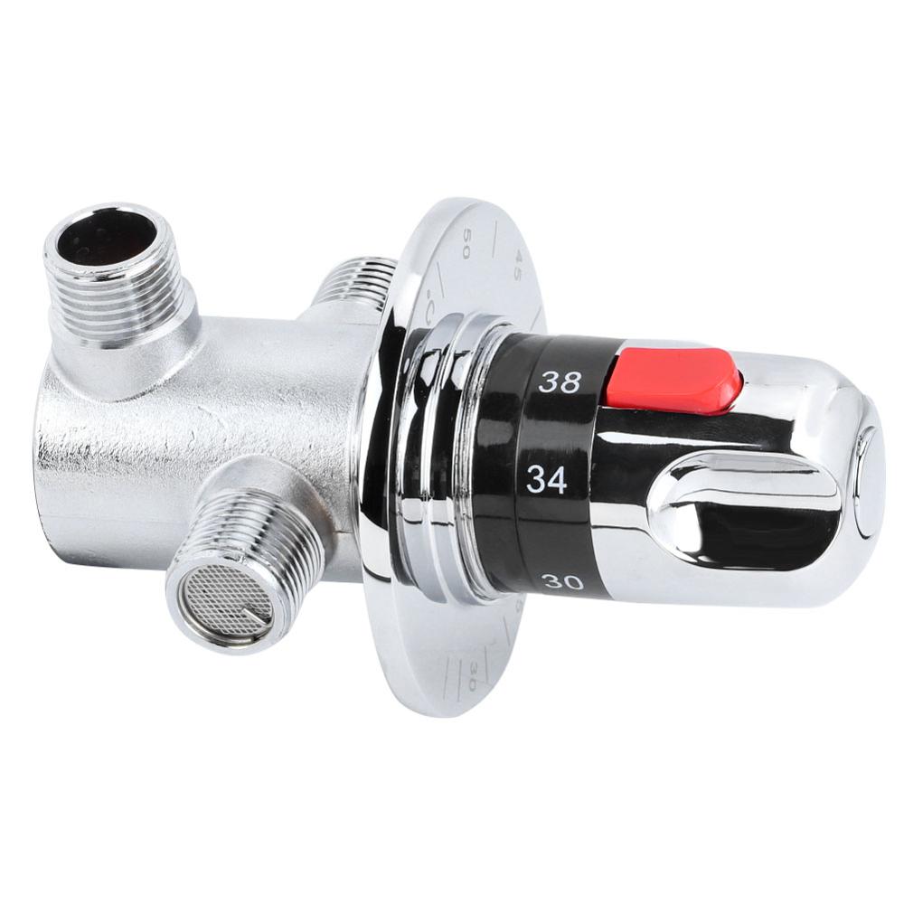 1 Pcs Adjustable Thermostatic Mixer Valve Brass Thermostatic /Cold Water Mixing Temperature Control Valve For Water Heater