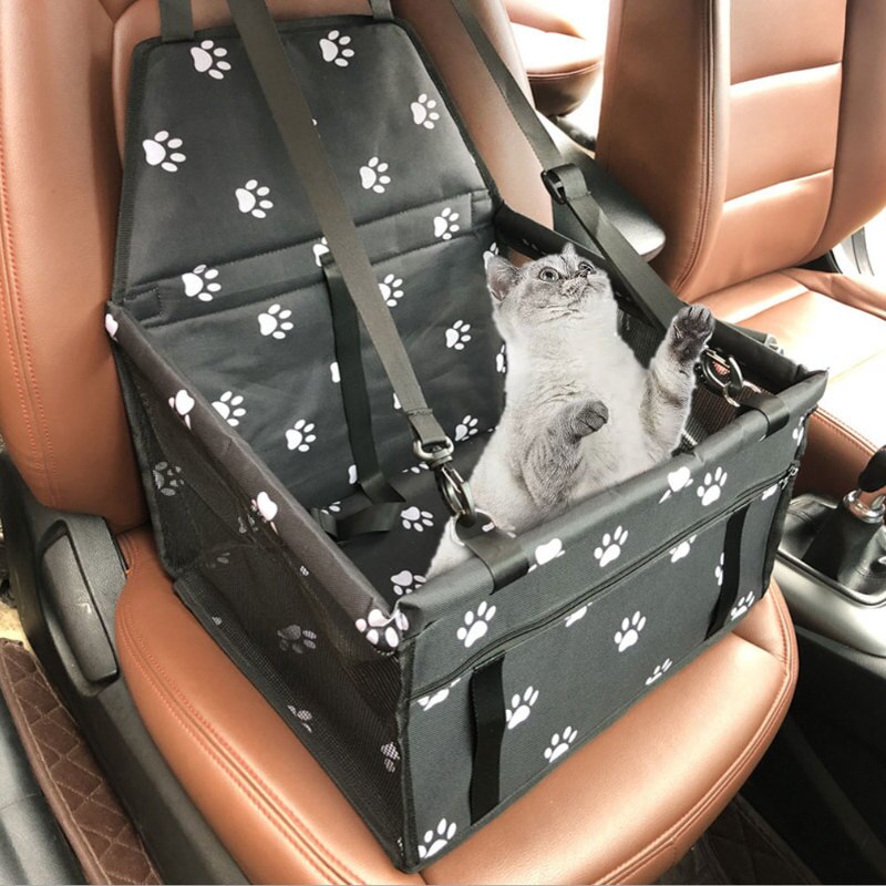 Folding Dog Carrier Kennel Seat Booster Pets Travel Protector Dog Car Seat Cover Basket with Mesh Hanging Bag for Puppy Cats