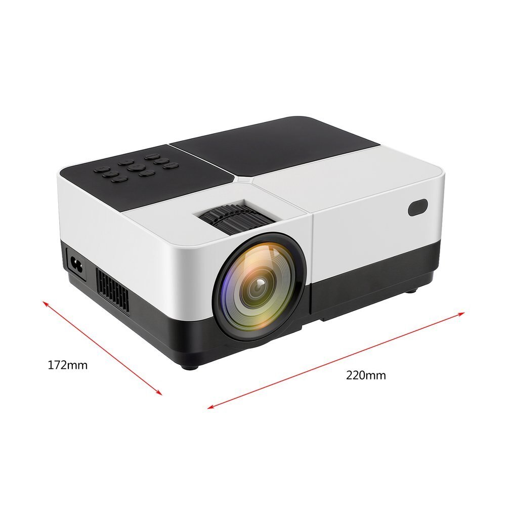 H2 Portable LED Projector 58W LCD Digital AV HD 1080P Projector Multimedia Home Theater Cinema TV Laptops Video Projector