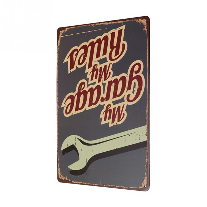 Min garage mine regler blikskilt vintage metalplakat dekorativ bar metalplade plaketter wallsticker jernmaleri  #1207