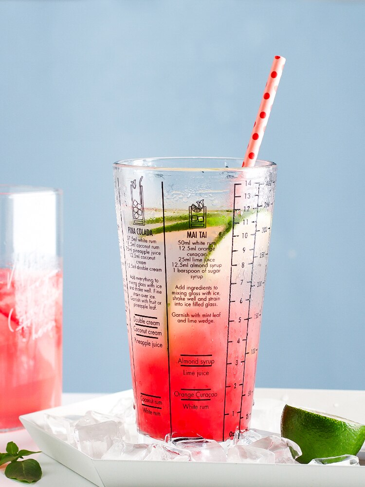 400ML Cocktail Shaker Transparent Scale Bar Shakers Cup Wine Mixing Fruit Juice Cup Water Bottle Stainless Steel Bartender Tools