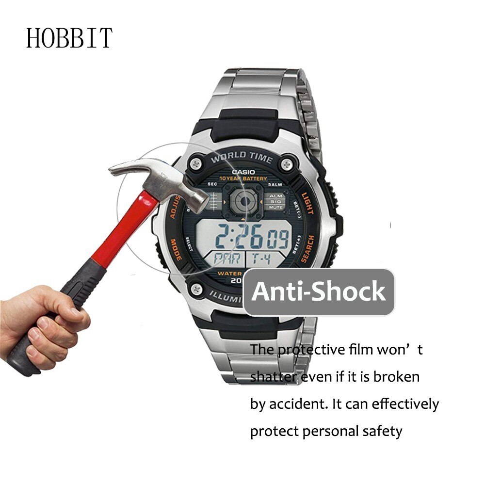 Paquet de 3 5H Nano anti-déflagrant protecteur d'écran pour Casio AE-2000W AE2000WD AE1000W AE10000WD AE2100W montre pour hommes Film d'écran