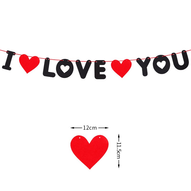 1einstellen ICH Liebe Sie Banner Papier Flagge Wimpel Banner Hochzeit Vorschlagen Ehe partei Glücklich Valentinstag Dekoration Liebhaber liefert: Fluoreszenz Gelb
