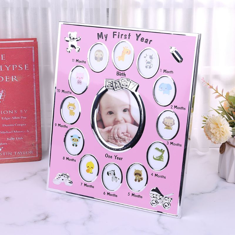 Baby Photo Frame My First Year Picture 12 Months Frame Kids Birthday Home Decoration Family Ornaments